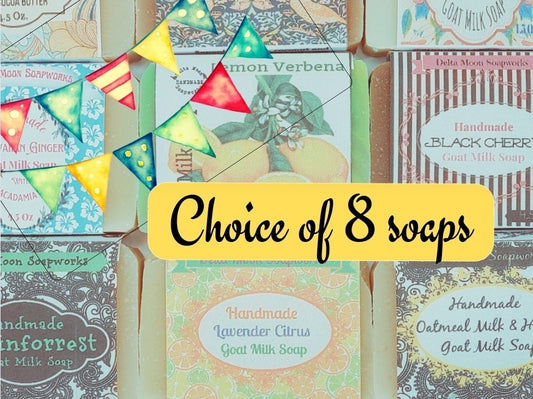 Choice of 8 Goat Milk Soaps, Ready to ship