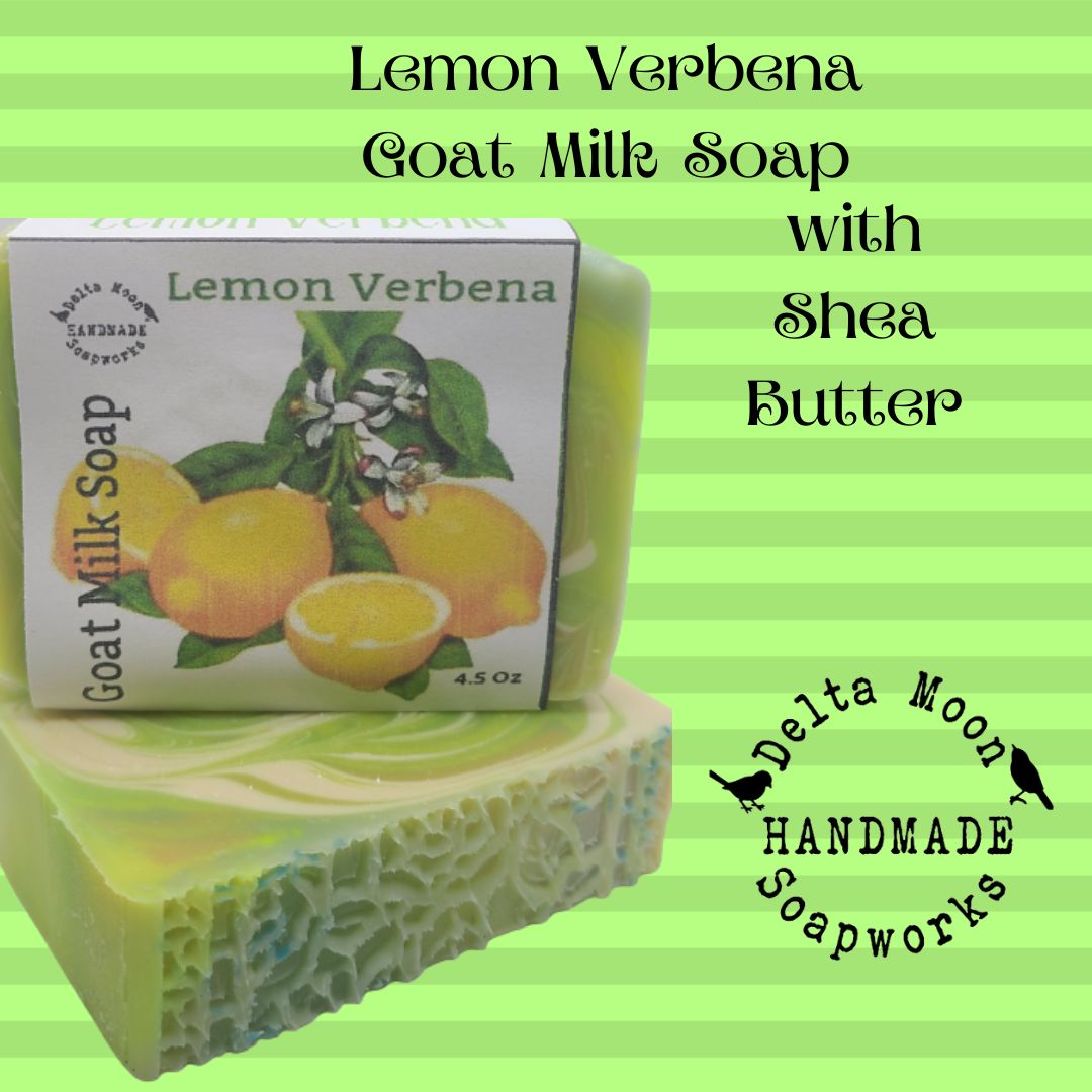 Lemon Verbena Goat Milk Soap, Ready to ship