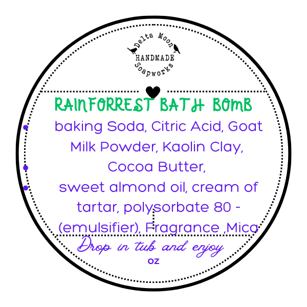 Rainforrest Goat Milk Bath bomb