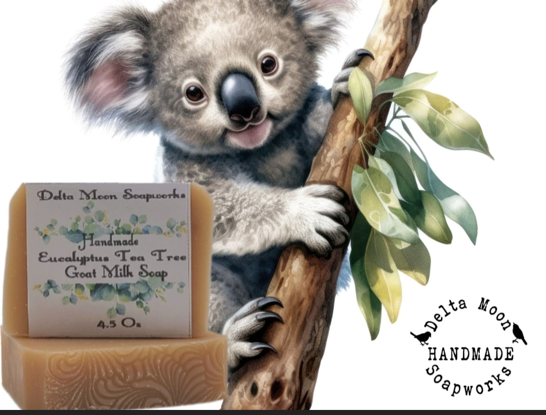 Eucalyptus Tea Tree Goat Milk Soap, Ready to ship
