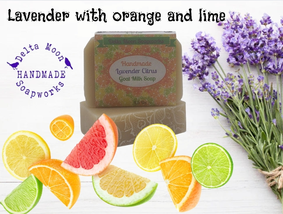 Lavender Citrus Goat Milk Soap, ready to ship