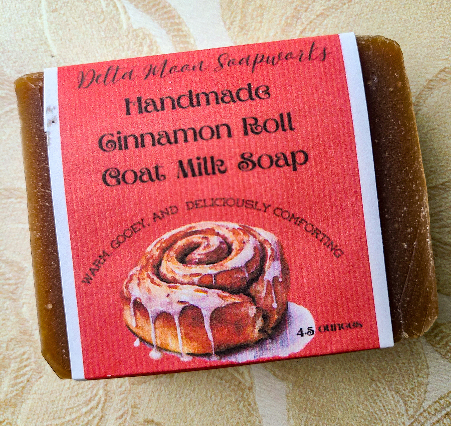 Cinnamon Bun Goat Milk Soap, ready to ship