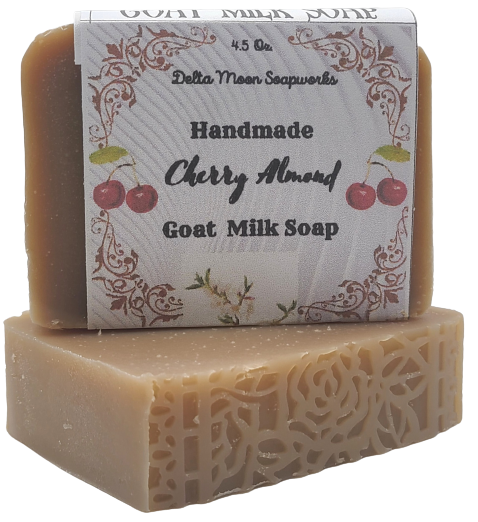 Cherry Almond Goat Milk Soap, Ready To Ship