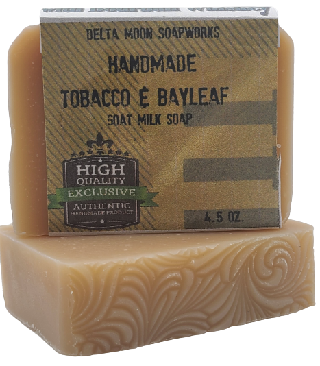 Tobacco and Bayleaf Goat Milk Soap, Ready To Ship