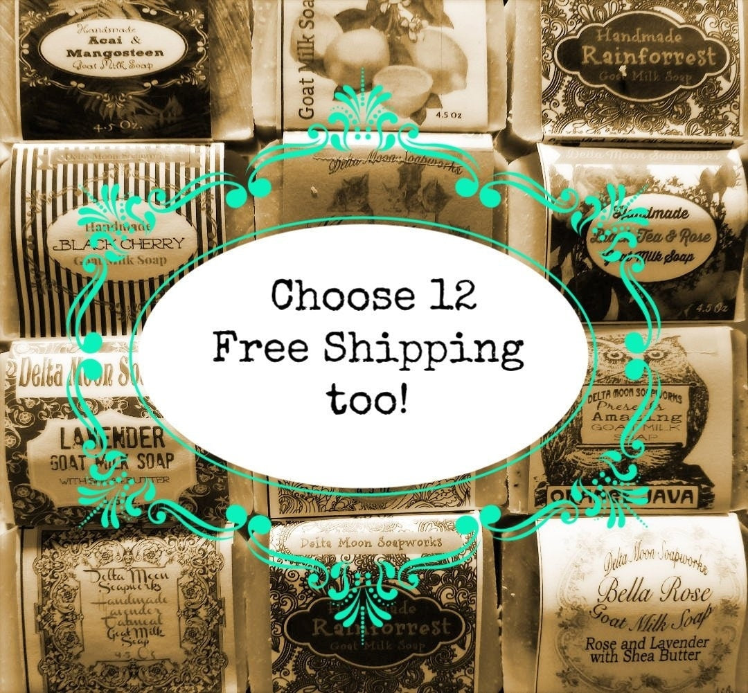 Choice of 12 Goat Milk Soaps, Ready to ship