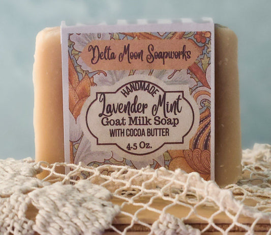Lavender Mint Goat Milk Soap, Cocoa Butter Soap