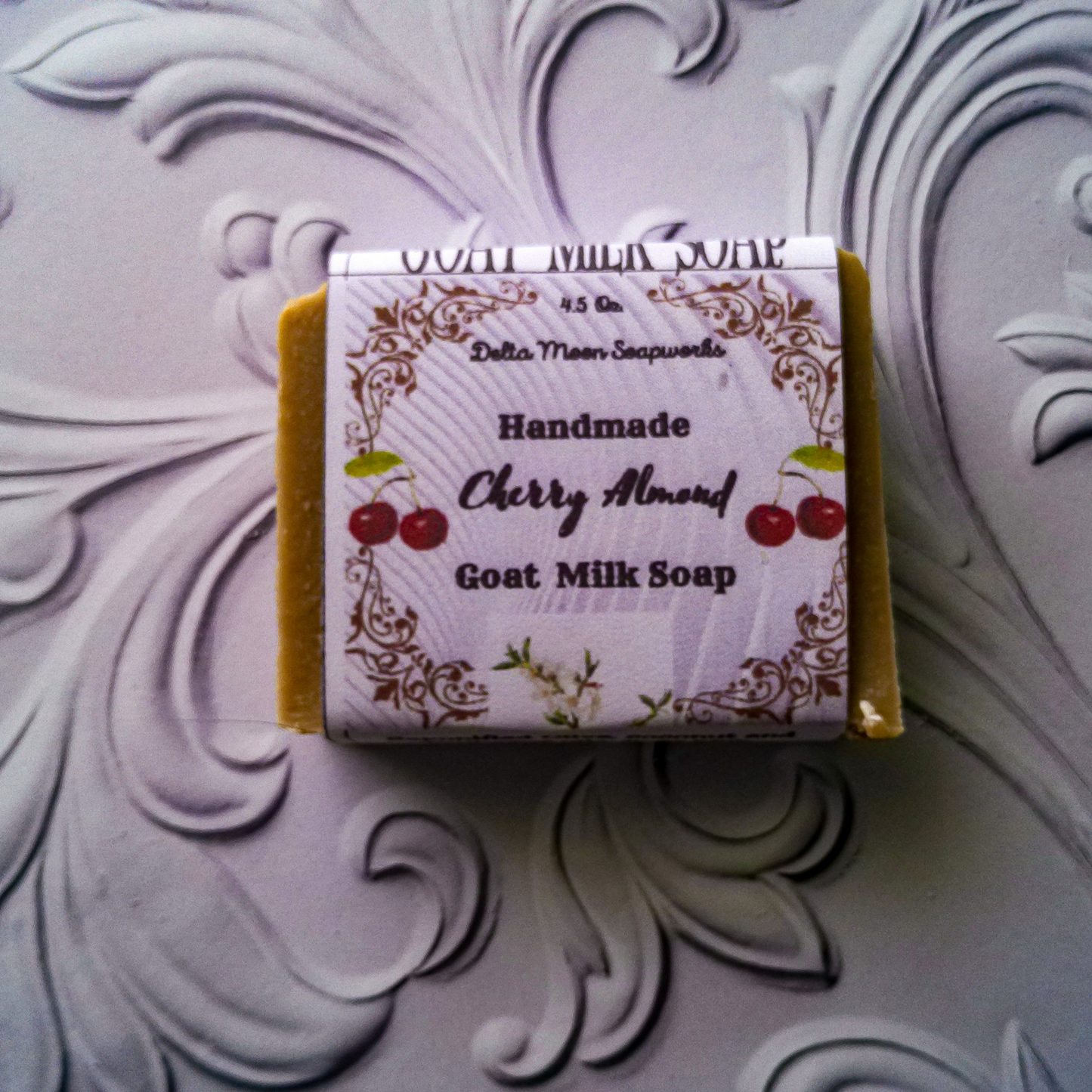 Cherry Almond Goat Milk Soap, Ready To Ship