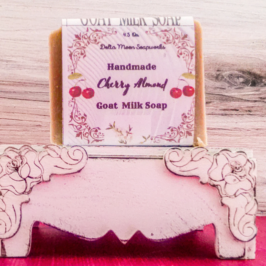 Cherry Almond Goat Milk Soap, Ready To Ship