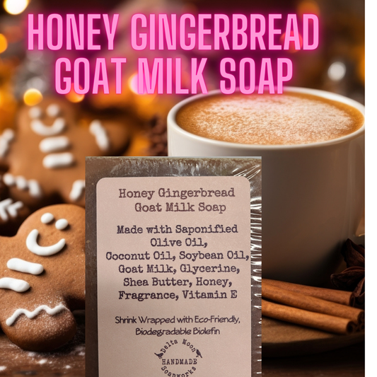 Honey Gingerbread Goat Milk Soap, Ready to ship, Shea Butter Soaps, Seasonal Soap