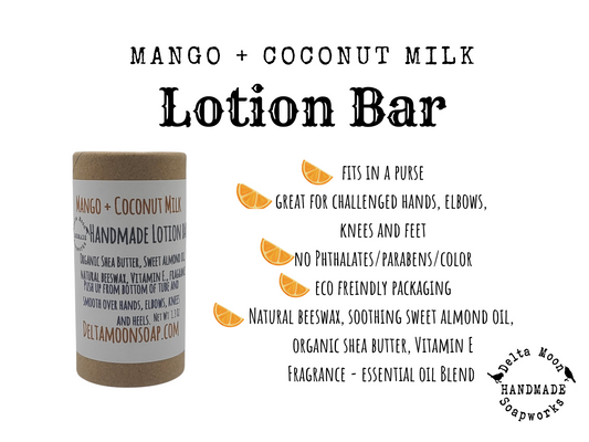 Mango + Coconut Milk Lotion Bar