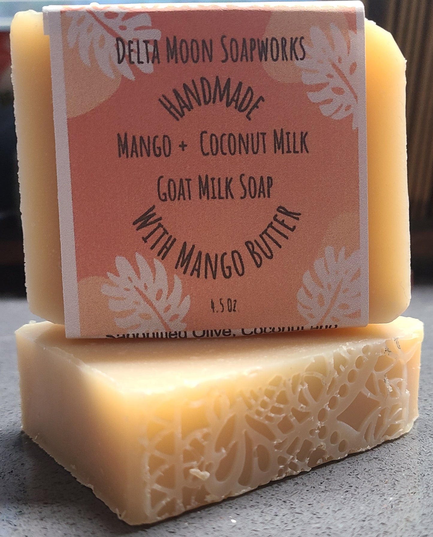 Mango + coconut Milk Goat Milk Soap, Ready To Ship