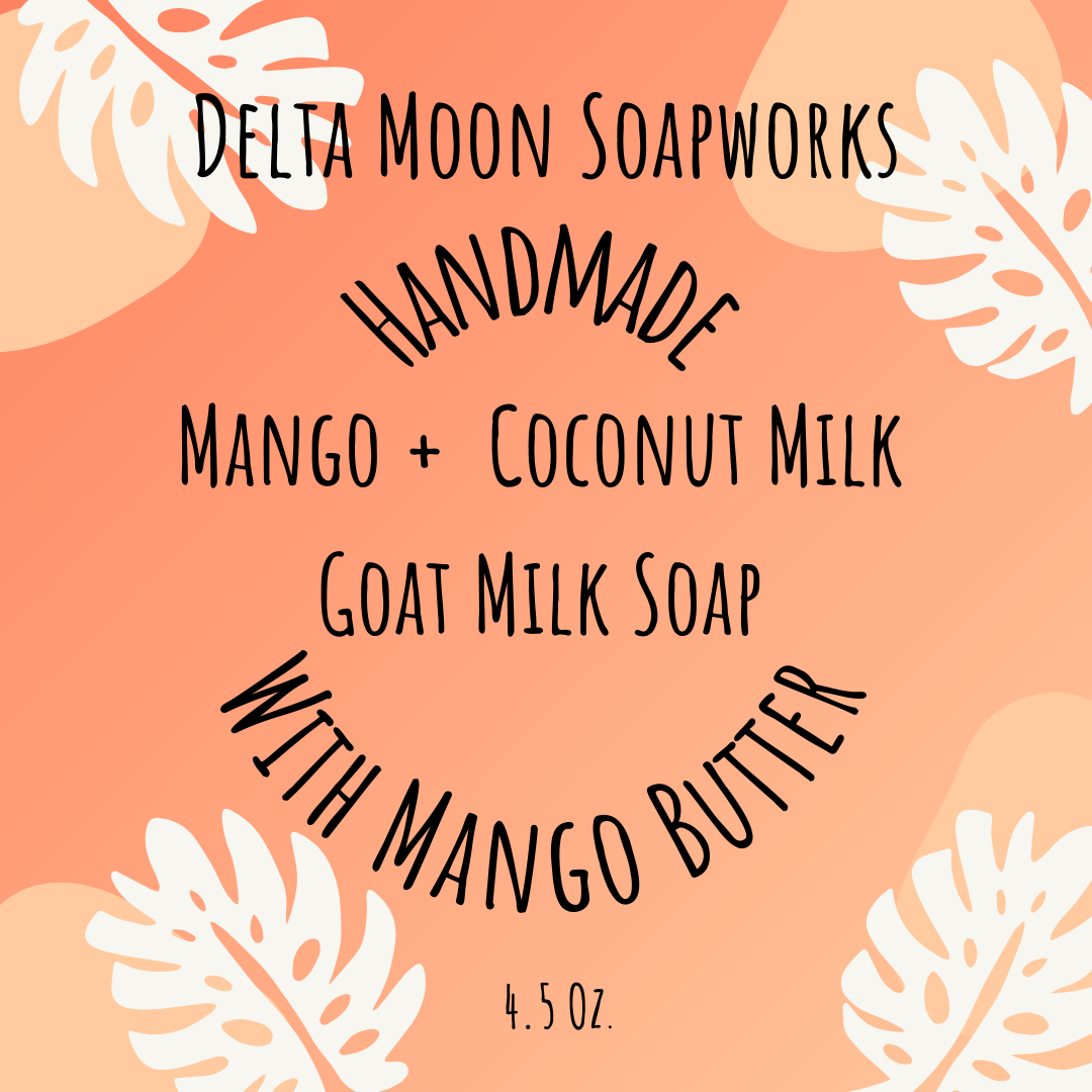 Mango + coconut Milk Goat Milk Soap, Ready To Ship
