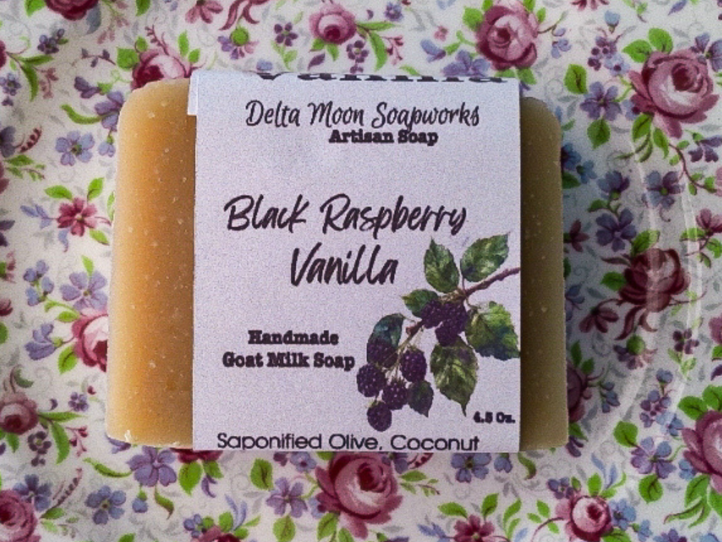 Black Raspberry Vanilla Goat Milk Soap,  ready to ship