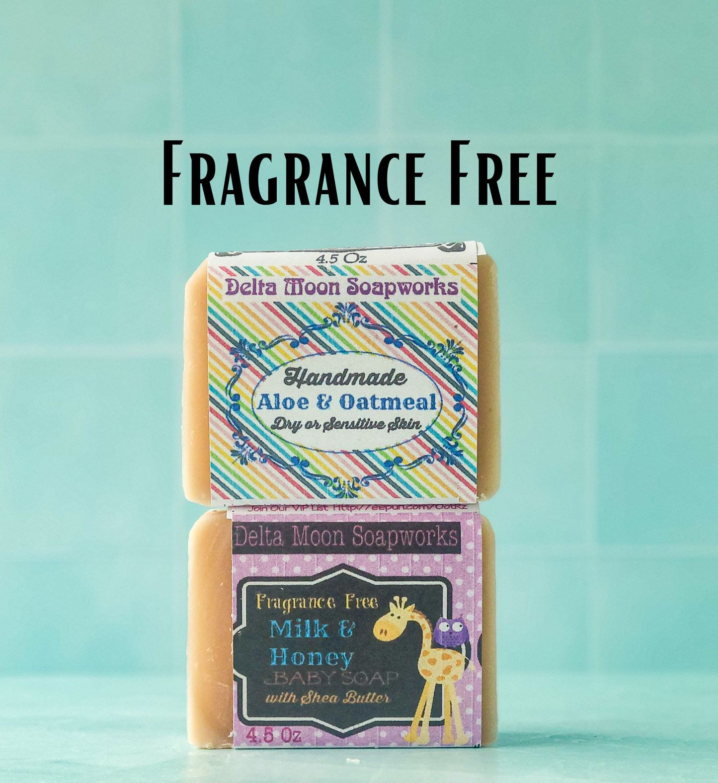 Pair of unscented goat milk soaps, Milk and Honey, Baby Soap, Goat Milk Soap, Fragrance free