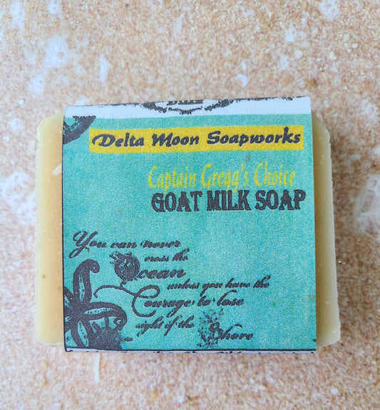 Captain Gregg's Choice Goat Milk Soap with Lemongrass, Mint, Tea Tree with sea kelp, Ready to ship