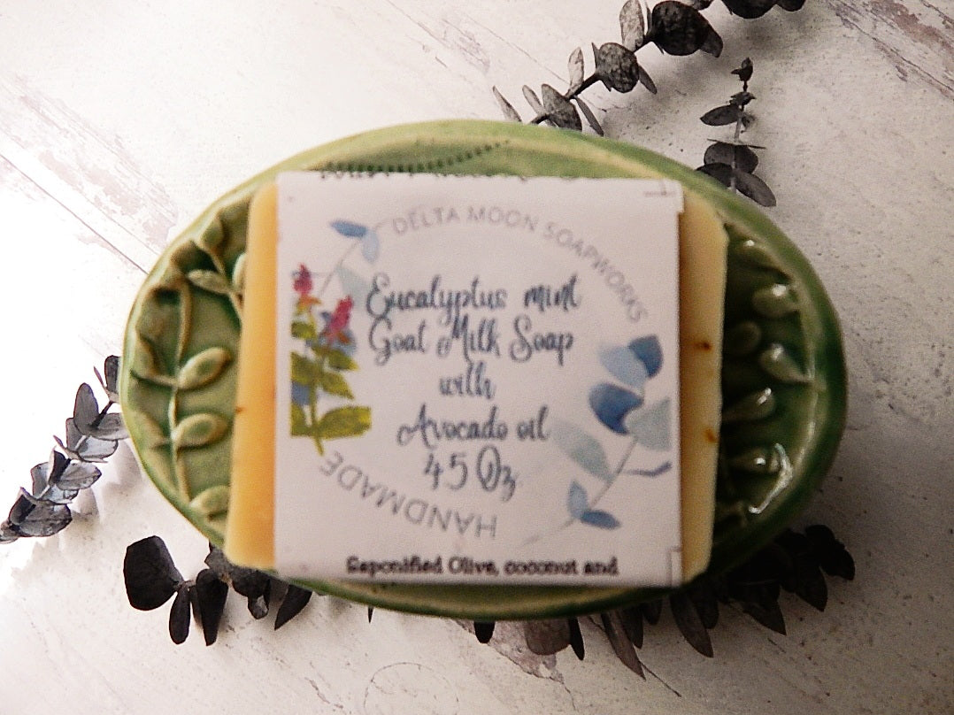 Eucalyptus Mint Goat Milk Soap, Ready to ship
