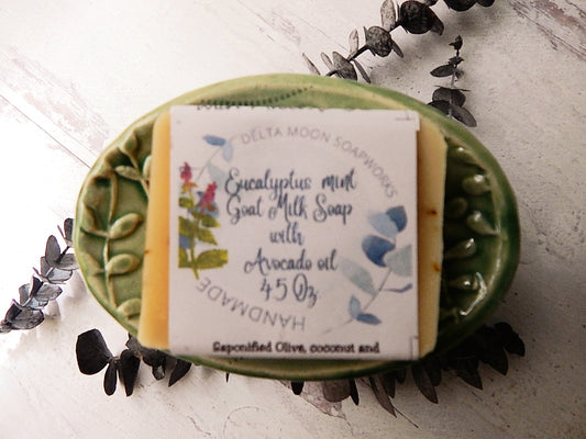 Eucalyptus Mint Goat Milk Soap, Ready to ship