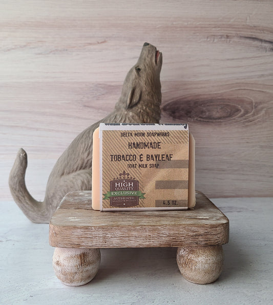 Tobacco and Bayleaf Goat Milk Soap, Ready To Ship