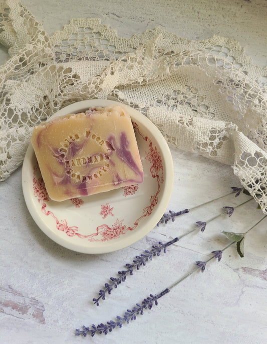 Bella Rose Goat Milk Soap, Ready to ship, Lavender and Rose