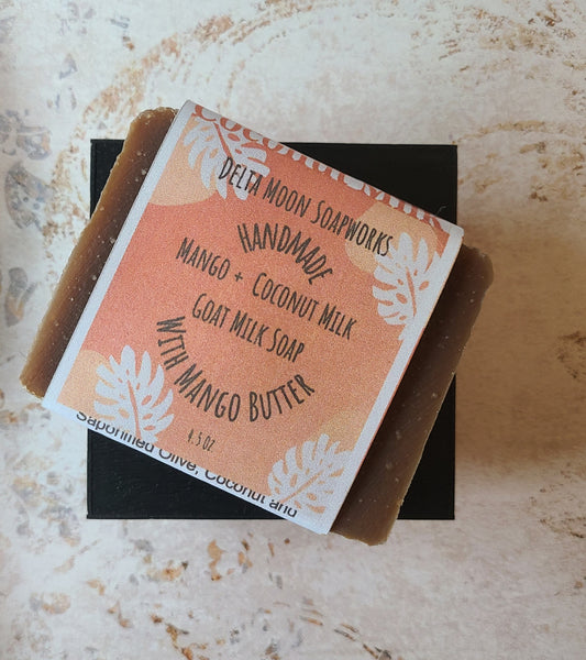 Mango + coconut Milk Goat Milk Soap, Ready To Ship
