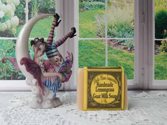 Lemongrass Goat Milk Soap, essential oil, fast shipping