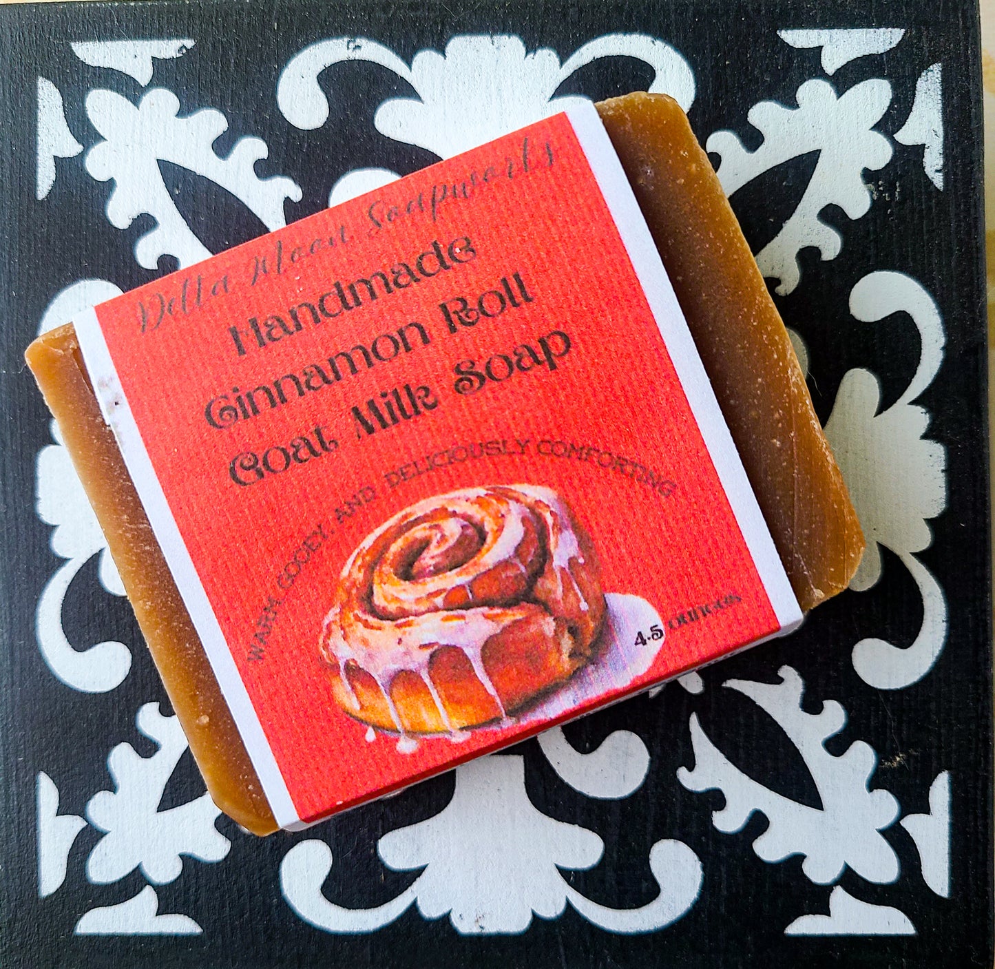 Cinnamon Bun Goat Milk Soap, ready to ship