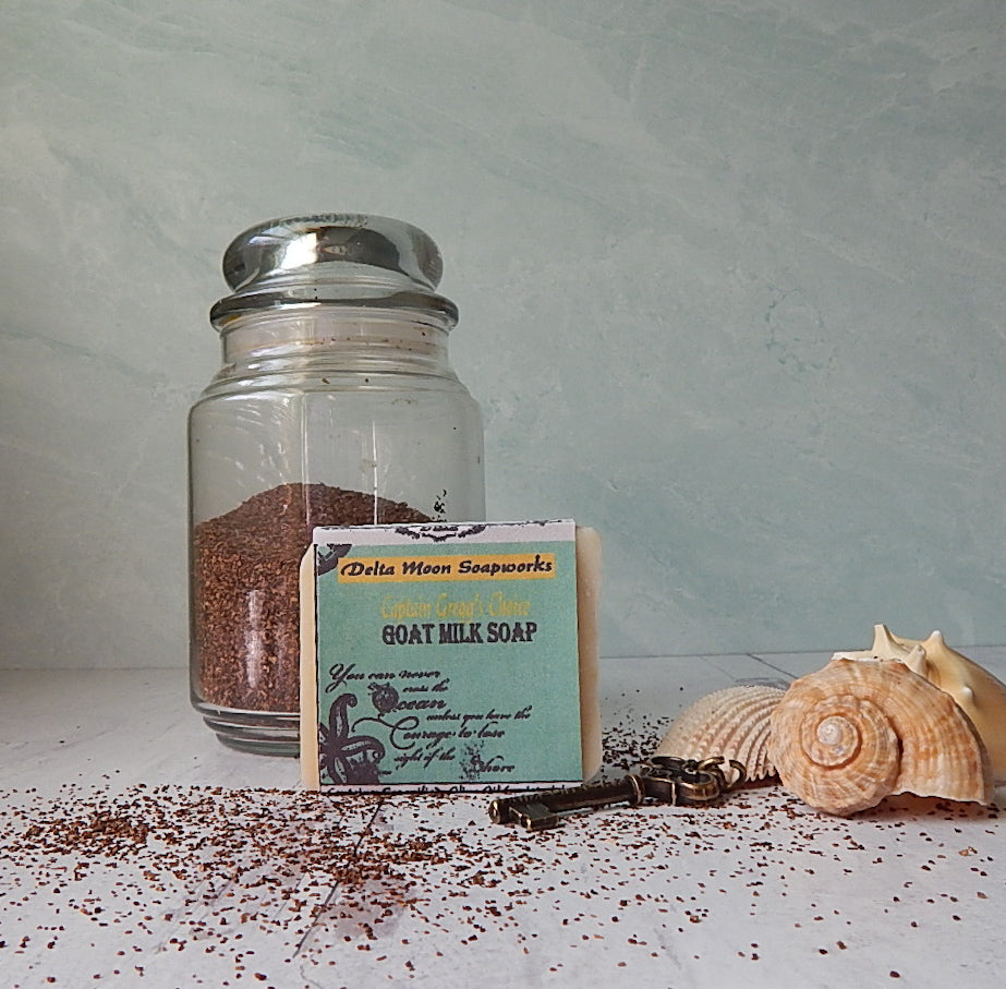 Captain Gregg's Choice Goat Milk Soap with Lemongrass, Mint, Tea Tree with sea kelp, Ready to ship