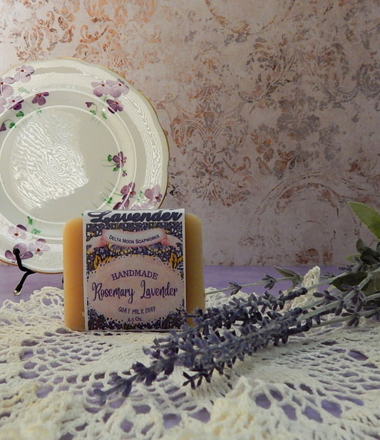 Rosemary Lavender Goat Milk Soap, Ready to Ship